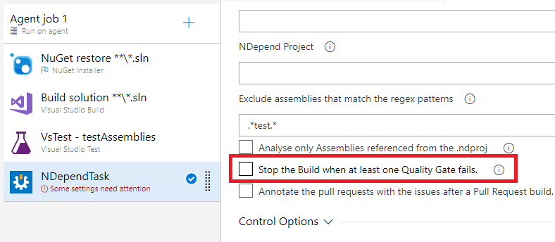 Azure DevOps / TFS Quality Gates Build Failure