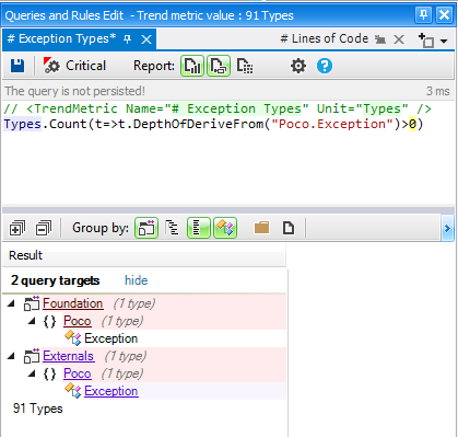 customize trend metric in cppdepend