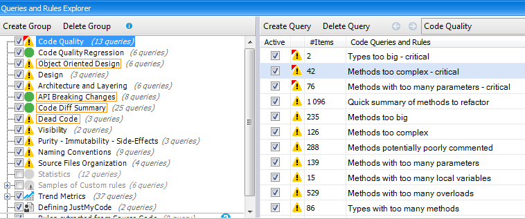 cppdepend rules by category