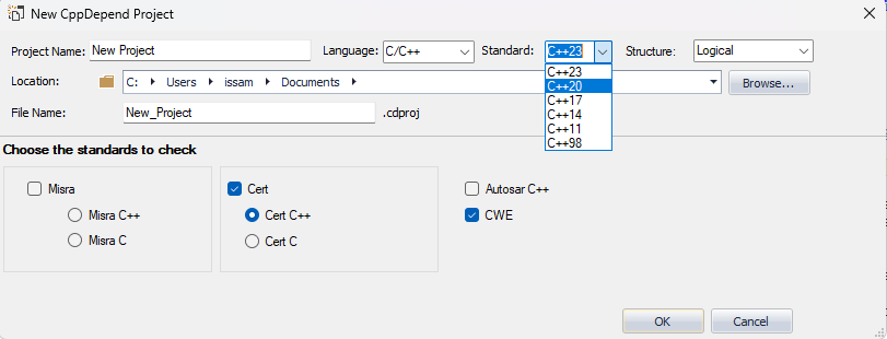 C++23, C++20, C++17 Support