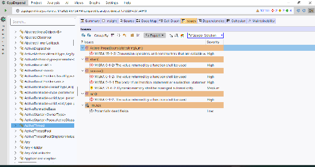 Code Insight Issues Tab