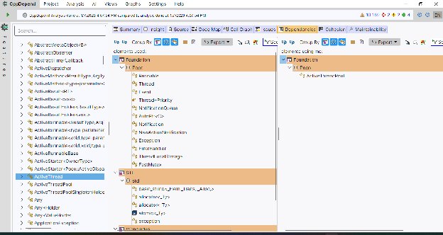 Code Insight Dependencies Tab