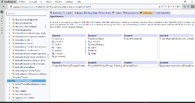 Code Insight Cohesion Tab