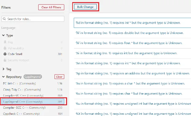 Bulk Change CppDepend rules