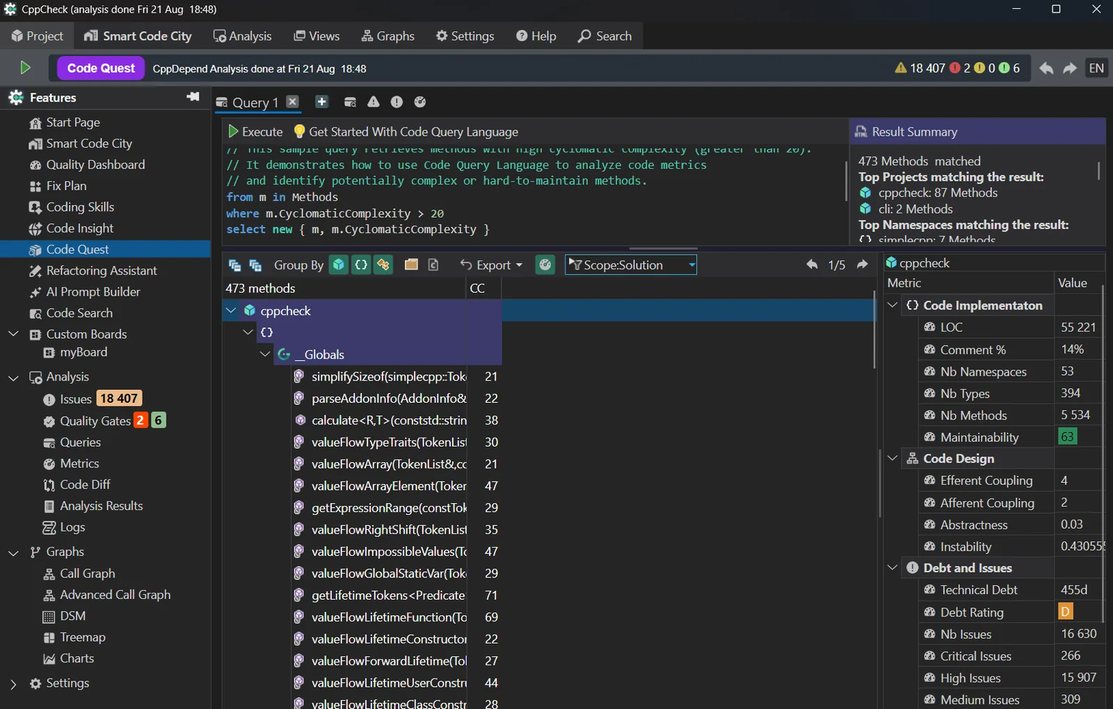 Code Quest — CppDepend