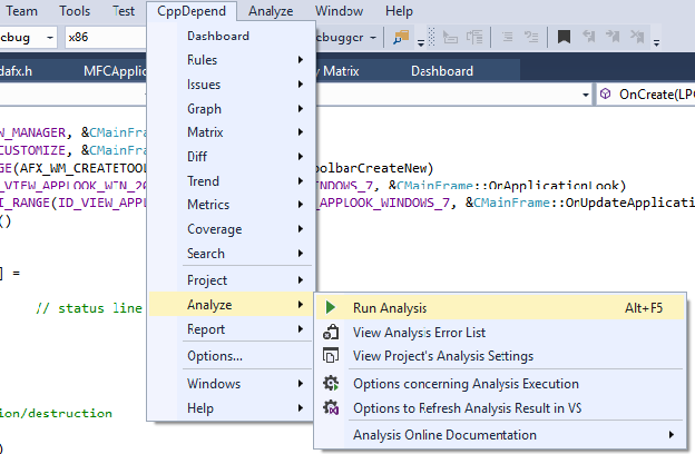 Improved Visual Studio Projects Analysis