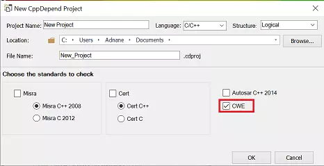 cwe rules in CppDepend