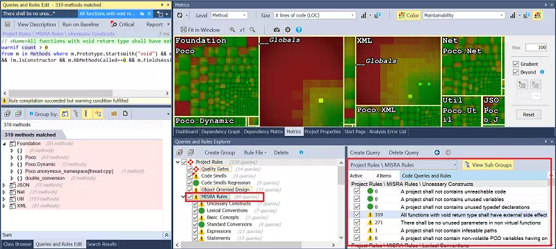 misra c++ rules in CppDepend