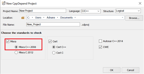 misra c++ rules in CppDepend